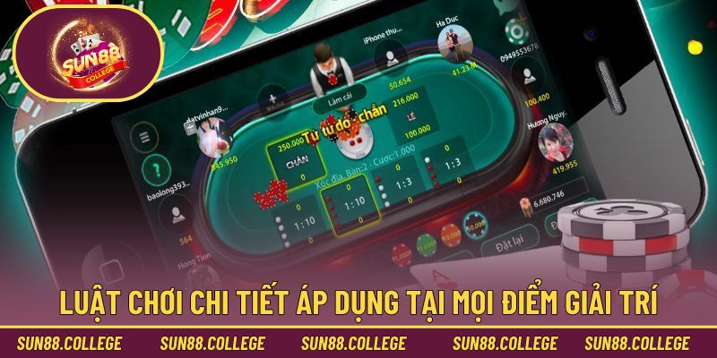 Luật chơi chi tiết áp dụng tại mọi điểm giải trí