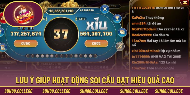 Lưu ý giúp hoạt động soi cầu đạt hiệu quả cao nhất